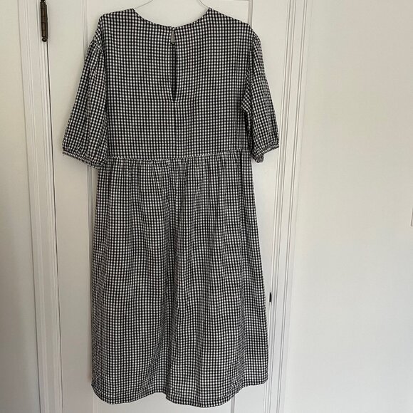 Monki Black and White Gingham Dress | Size Medium - Picture 5 of 10